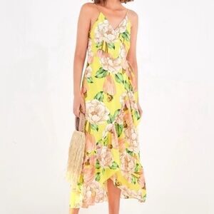 Farm Rio Floral Tropical Cashew Wrap Dress size xl